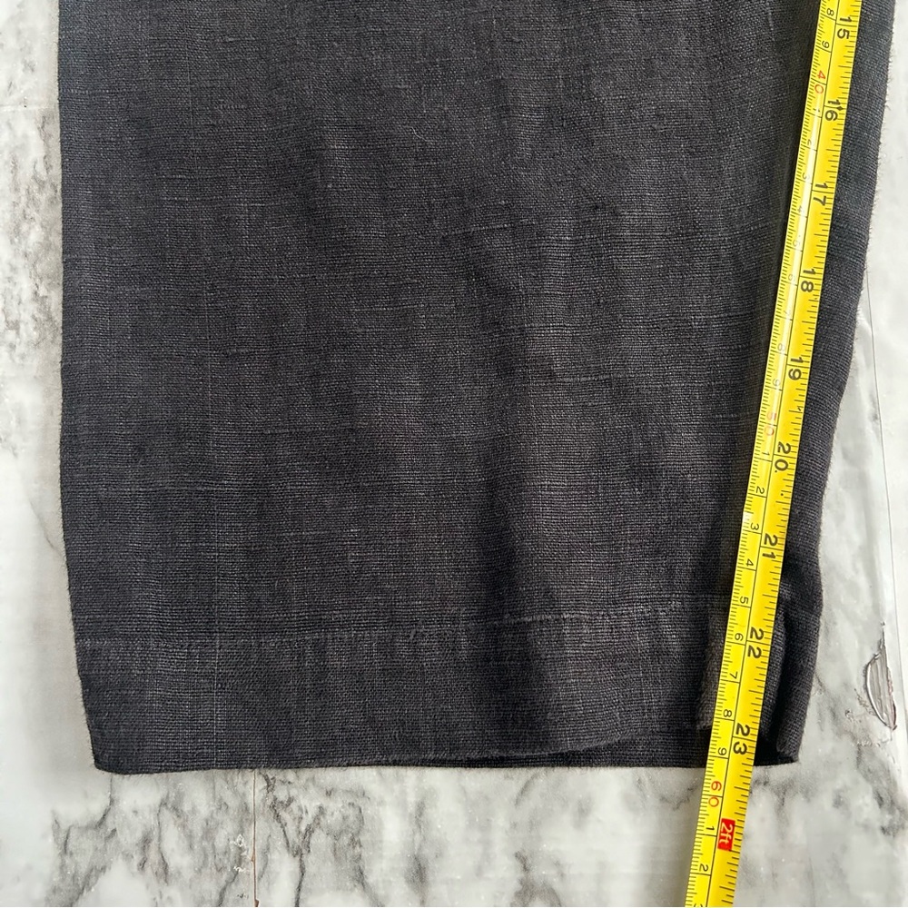 Private Edition by Chico’s | women’s size 1 Black linen pull-on pants wide Leg - Picture 9 of 10